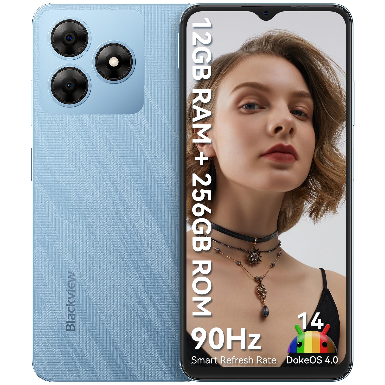 スマートフォン Blackview WAVE8 Dawn Blue 128GB Blackview Wave 8 | 12 GB RAM + 128 GB ROM - Blackview Phones